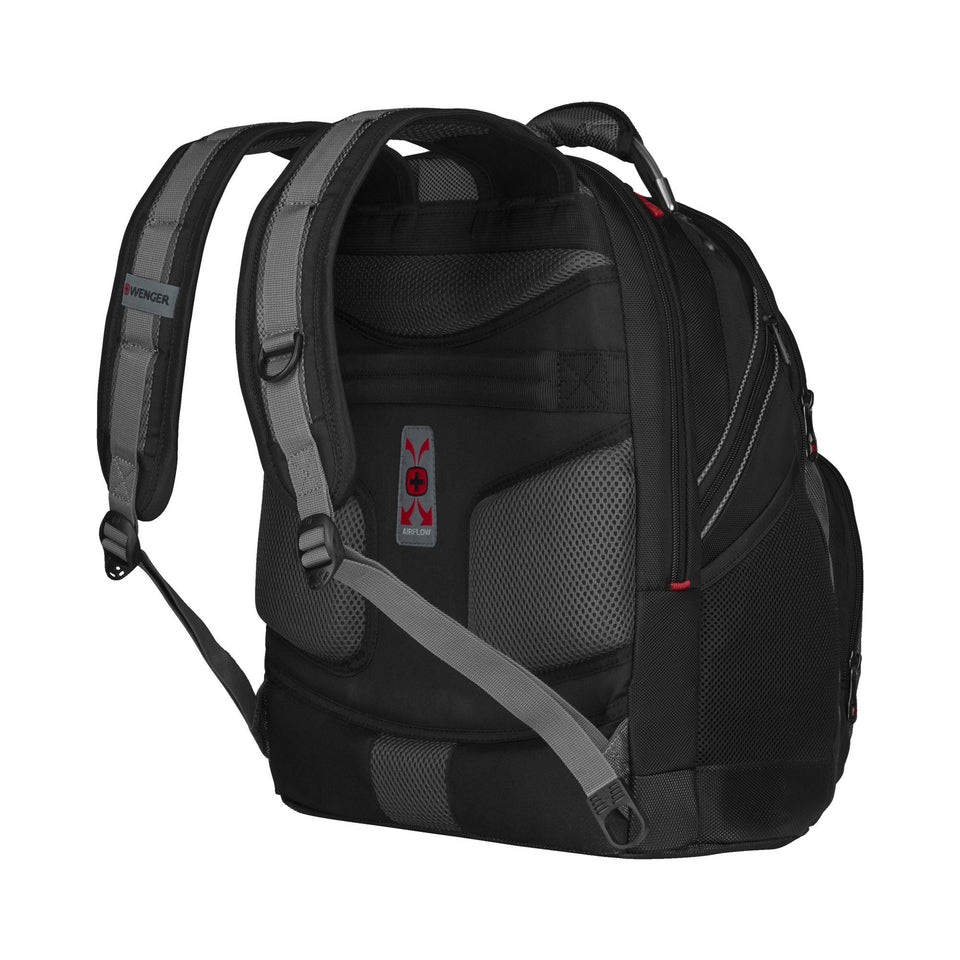 Mochila de viaje Synergy, para laptop de 16", 600635, color negro, tecnología Air Flow, tecnología Shock absorbing