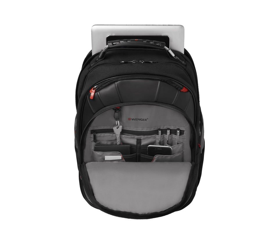 Mochila de viaje Pegasus, para laptop de 17", 600639, color negro, tecnología Air Flow, sistema Pass - Thru