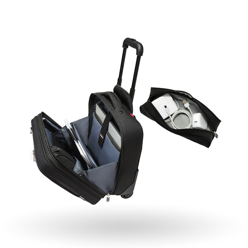 Maletín con ruedas para portátil Wenger Transfer, para laptop 16", 600664, Color Negro