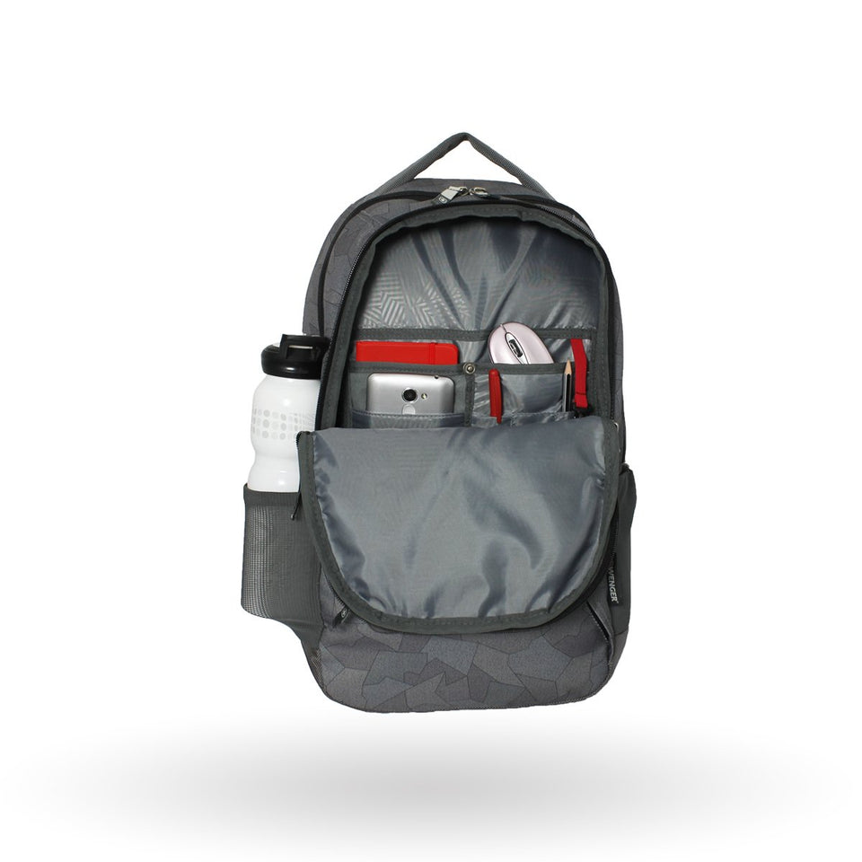 Mochila Wenger Patera gris, para laptop de 16", 602366, mochila gris, con correa para colgar ganchos, Sistema Pass-Thru