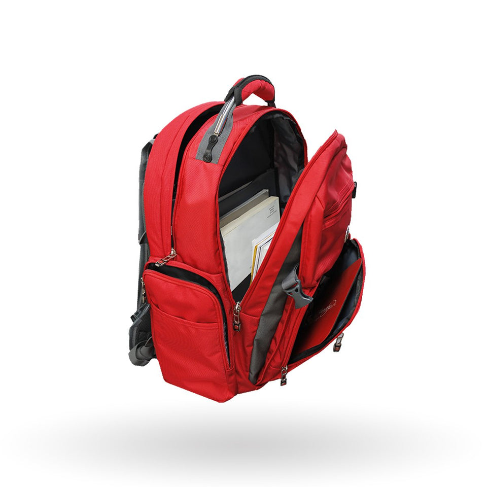 Mochila viaje Wenger Breaker,para laptop de 16", 602368, color rojo, tecnología shock absorbing