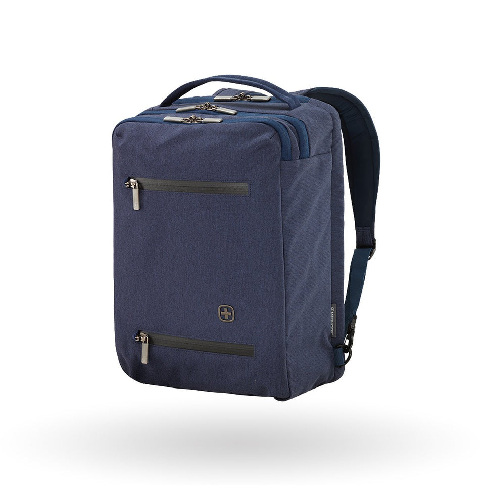 Mochila Wenger porta laptop City Rock, para laptop de 16", 602616, bolsillo de bloqueo RFID, uso dual mochila y maletín