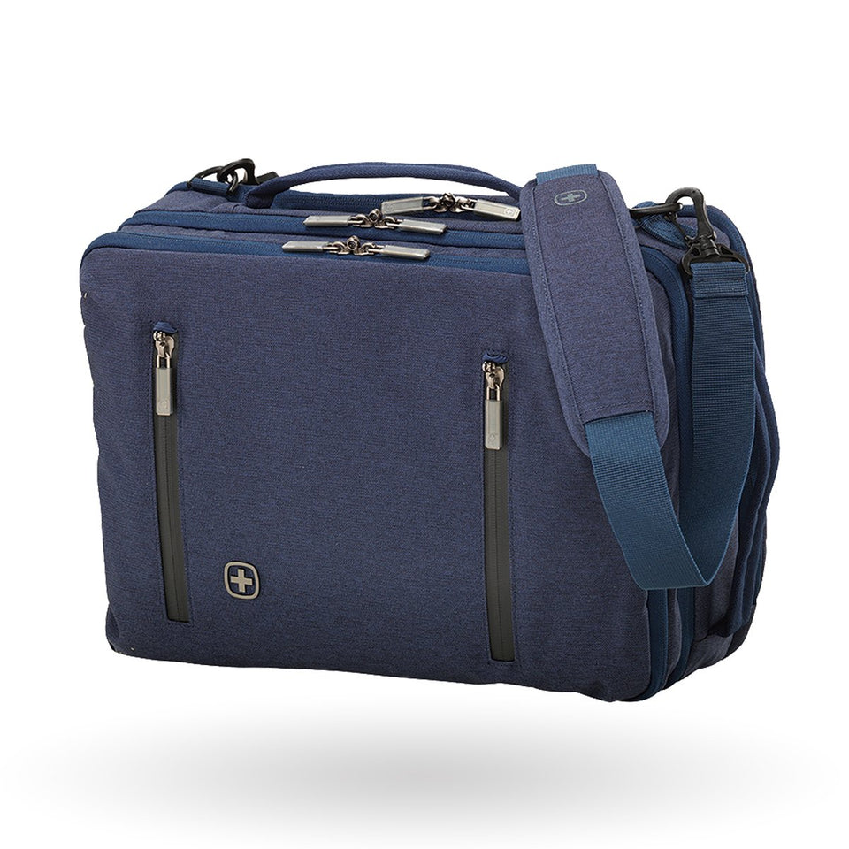 Mochila Wenger porta laptop City Rock, para laptop de 16", 602616, bolsillo de bloqueo RFID, uso dual mochila y maletín