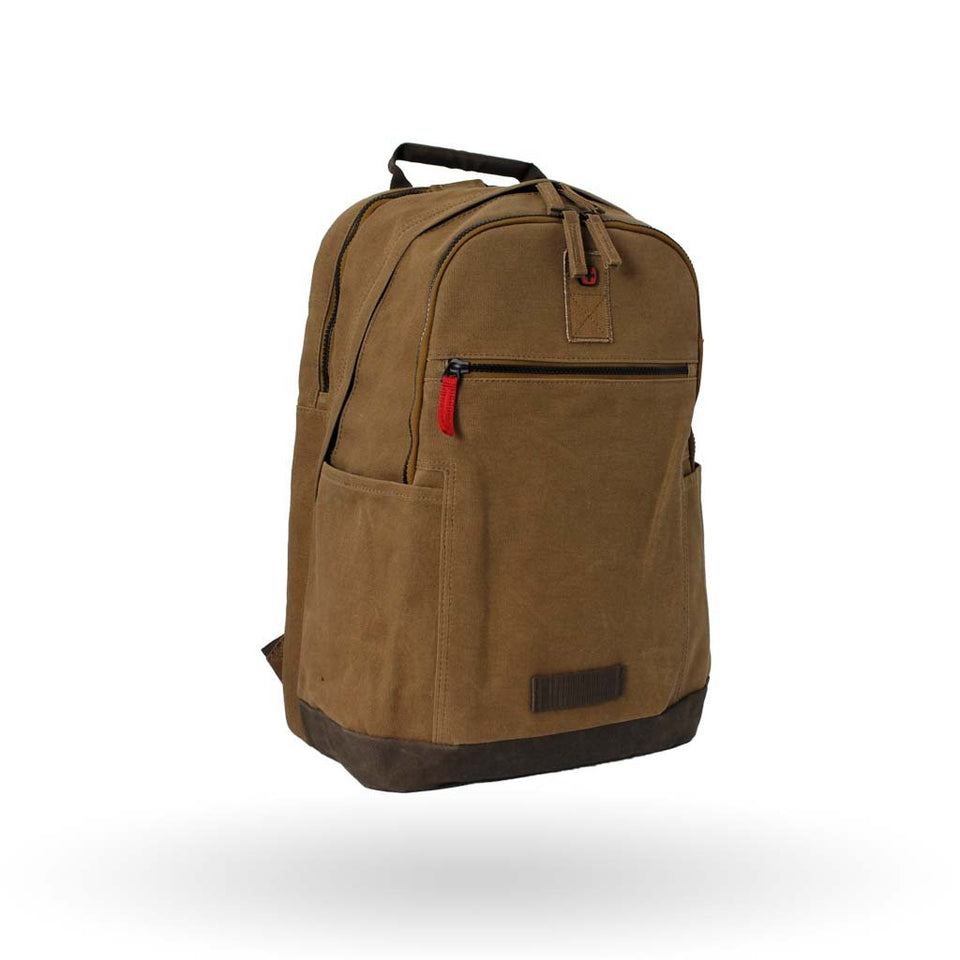 Mochila Wenger Arundel, para laptop de 16" y tablet de 10", 602830, color camel, sistema de barra estabilizadoras y correas Pass-Thru.