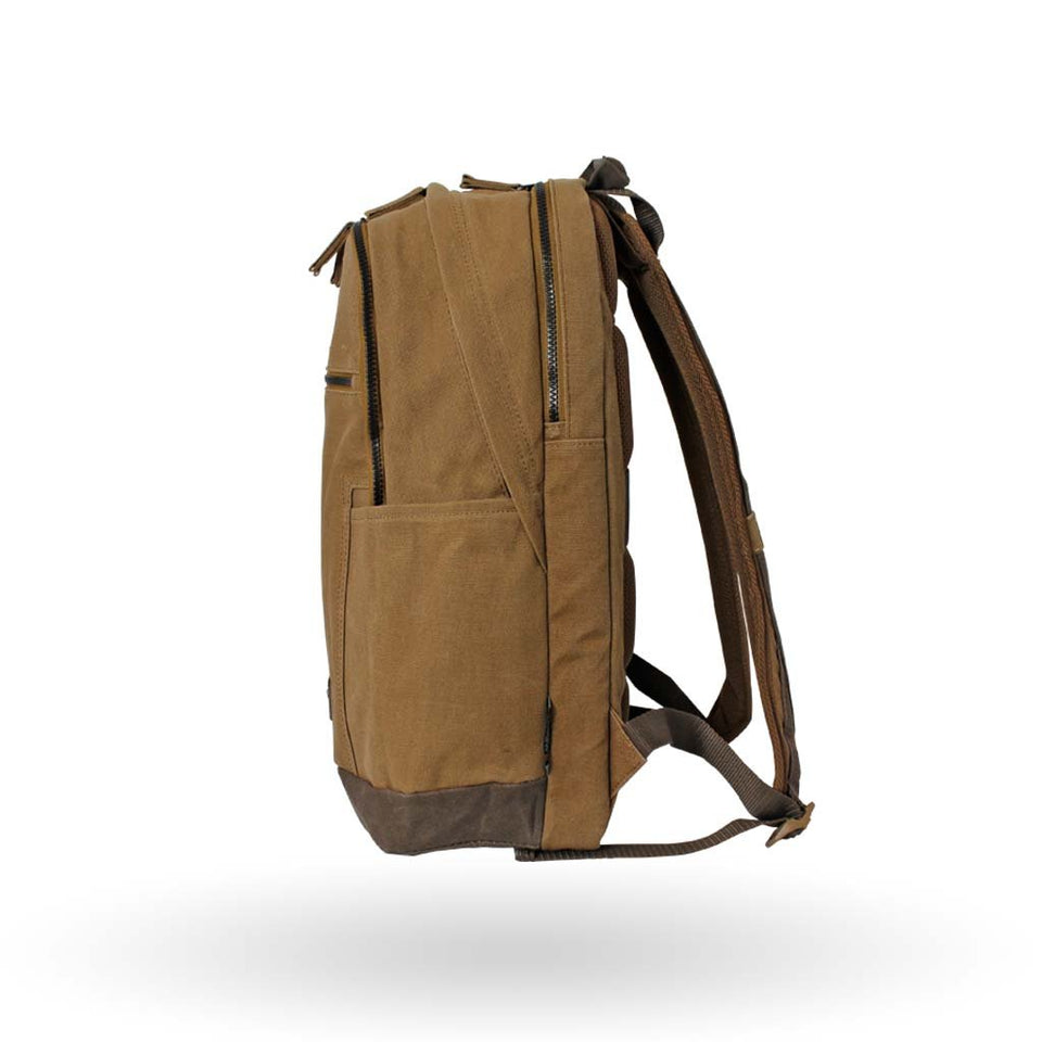 Mochila Wenger Arundel, para laptop de 16" y tablet de 10", 602830, color camel, sistema de barra estabilizadoras y correas Pass-Thru.