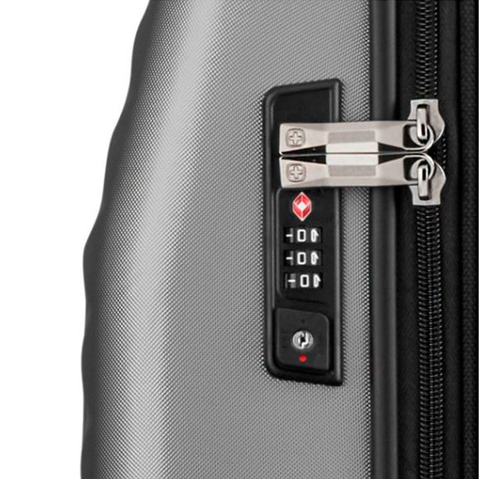Maleta de viaje Lumen Wenger 24", maleta rígida plata, 604341