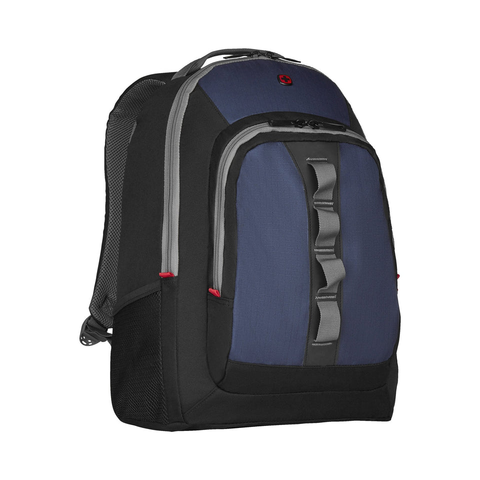 Mochila Wenger Mars, para laptop de 16", 604428, color azul con negro, tecnología Air Flow, plataforma caseBase