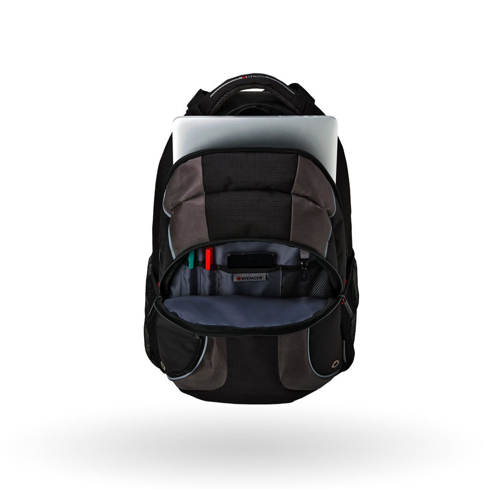 Mochila Wenger Mercury, para laptop de 16", 604433, color negro, tecnología Air Flow