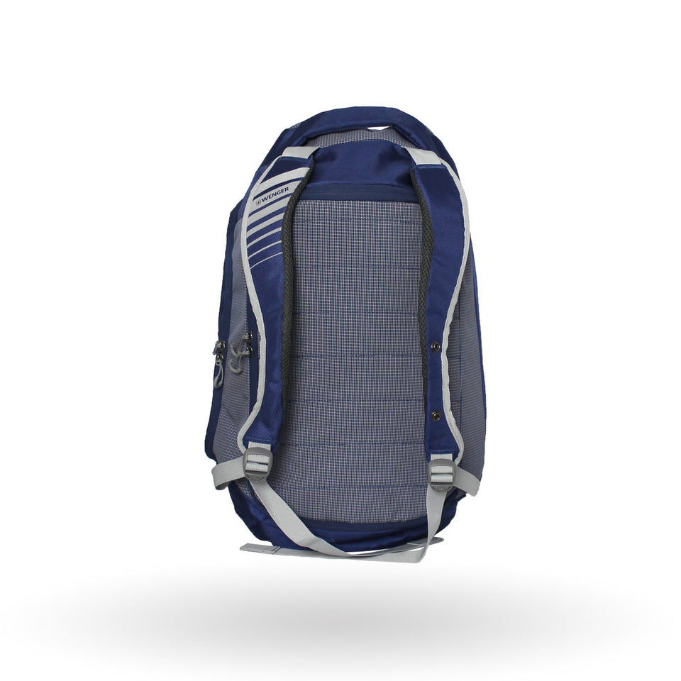 Maleta Deportiva Wenger Synergy, 605088, Color Azul con Gris, dualidad de uso, tipo mochila, detalles reflejantes