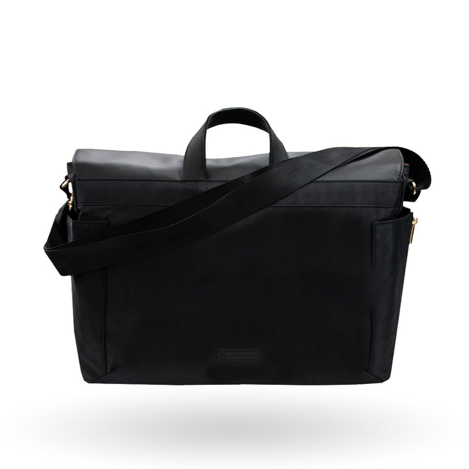 Messenger Wenger MarieZoe, para laptop de 14", 605092, Color Negro, tipo maletín, barra estabilizadora, detalles en vinil, forro con motivo floral