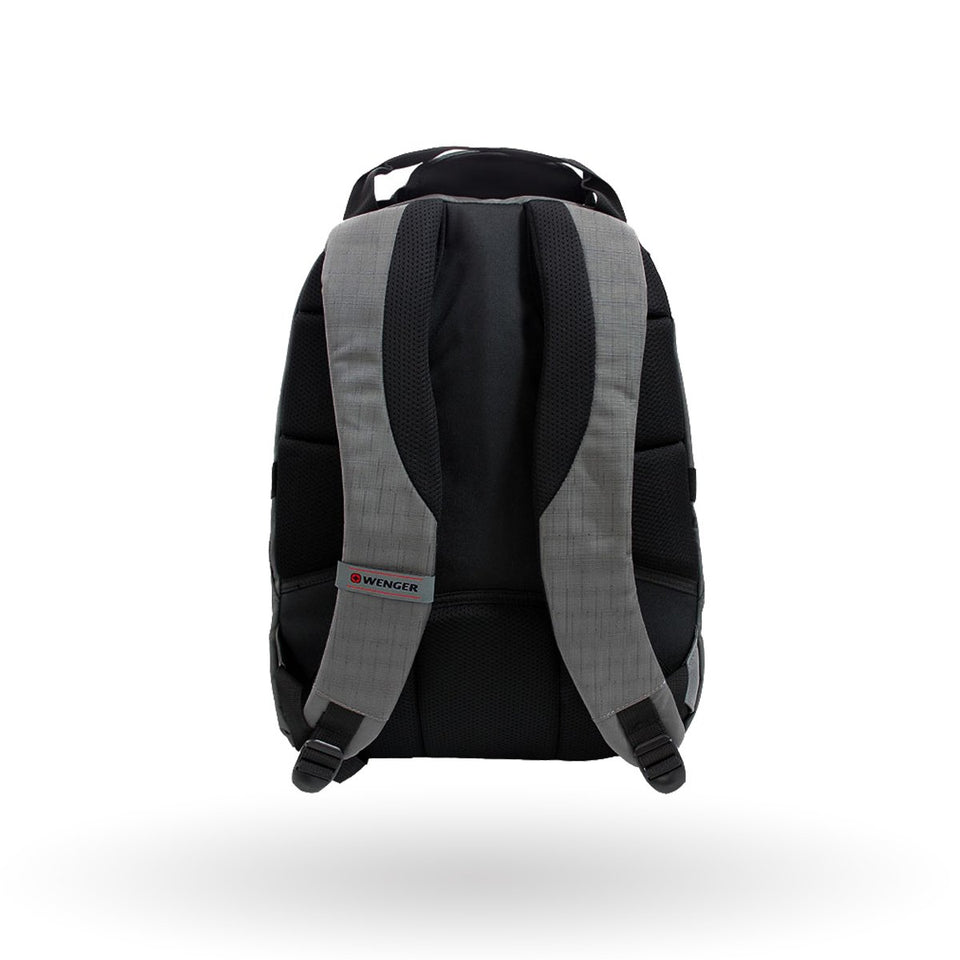 Mochila Wenger portalaptop UpLink, para laptorp de 16" y tablet de 10", 605094, mochila expandible, color gris, tecnología Air Flow.