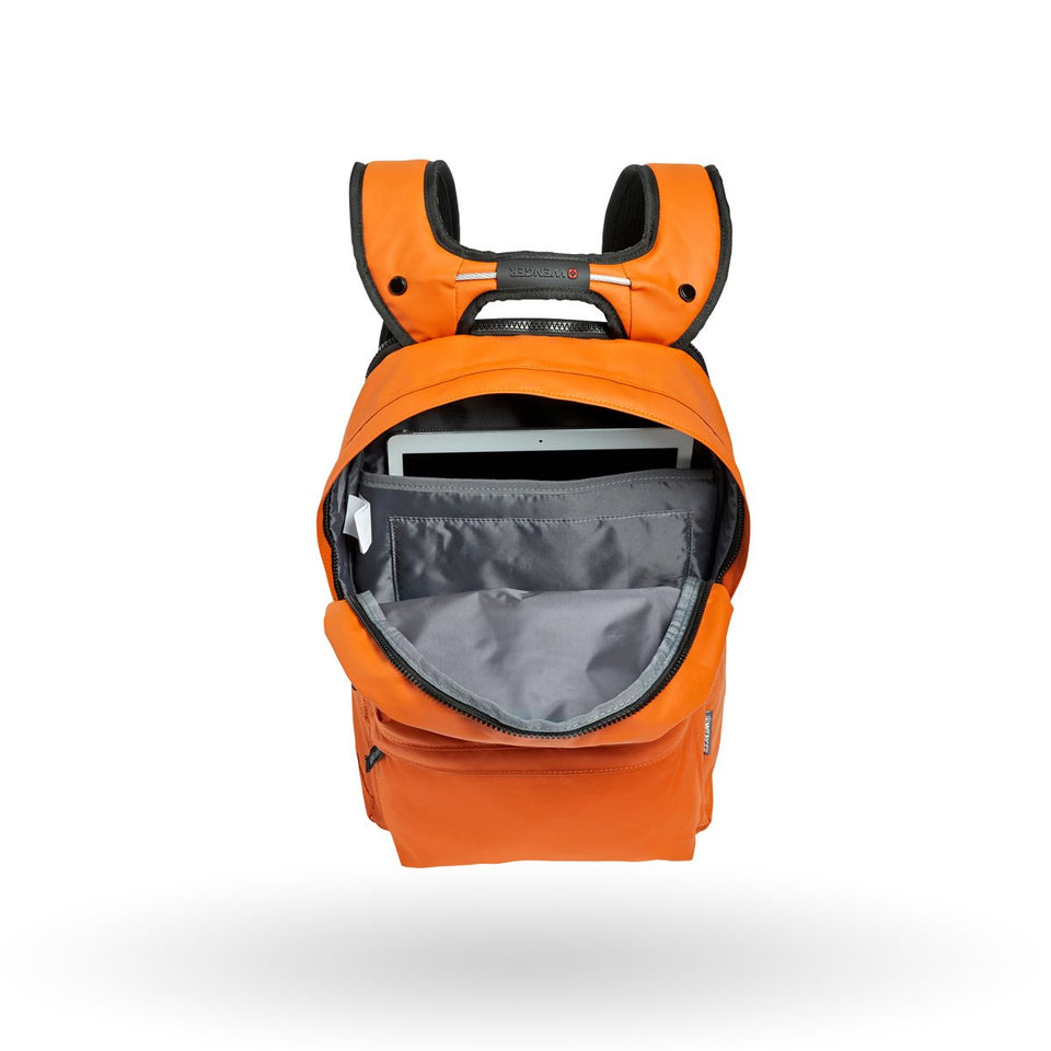 Mochila Wenger Photon, para laptop de 14", 605095, color naranja, repelente al agua