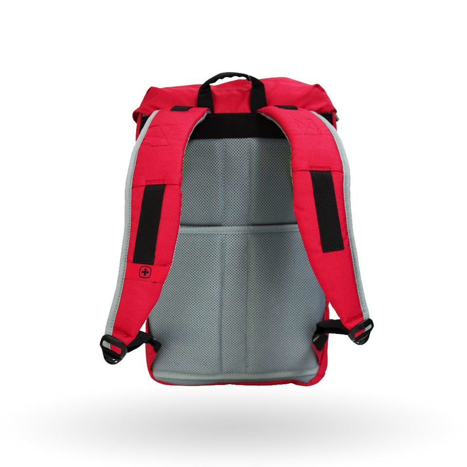Mochila Viaje Wenger Jetty, 605178, para laptop de 16" y tablet de 12, mochila roja, Sistema Pass-Thru.
