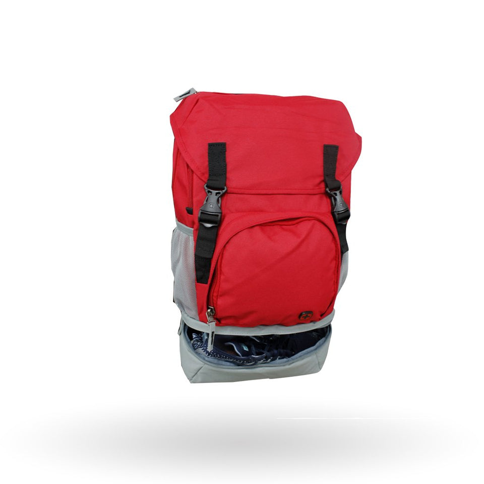 Mochila Viaje Wenger Jetty, 605178, para laptop de 16" y tablet de 12, mochila roja, Sistema Pass-Thru.