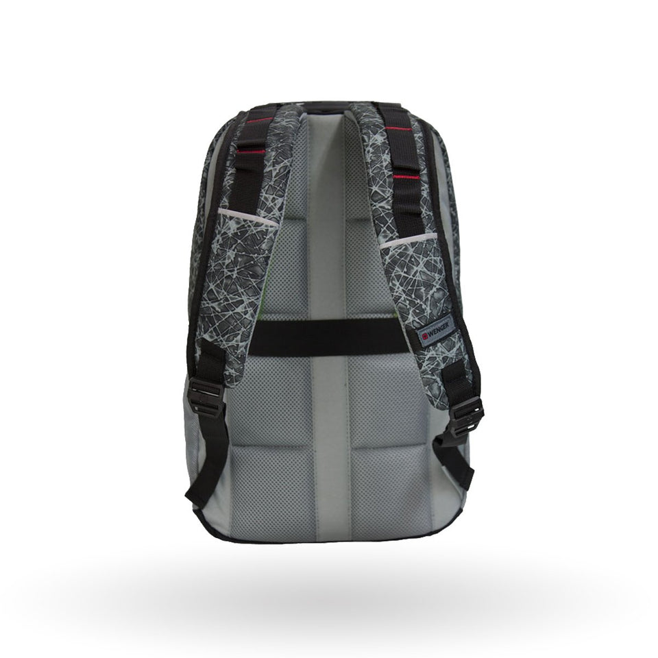 Mochila de viaje Wenger Crisbo, para laptop de 16",605179, color gris, correa pass - thru