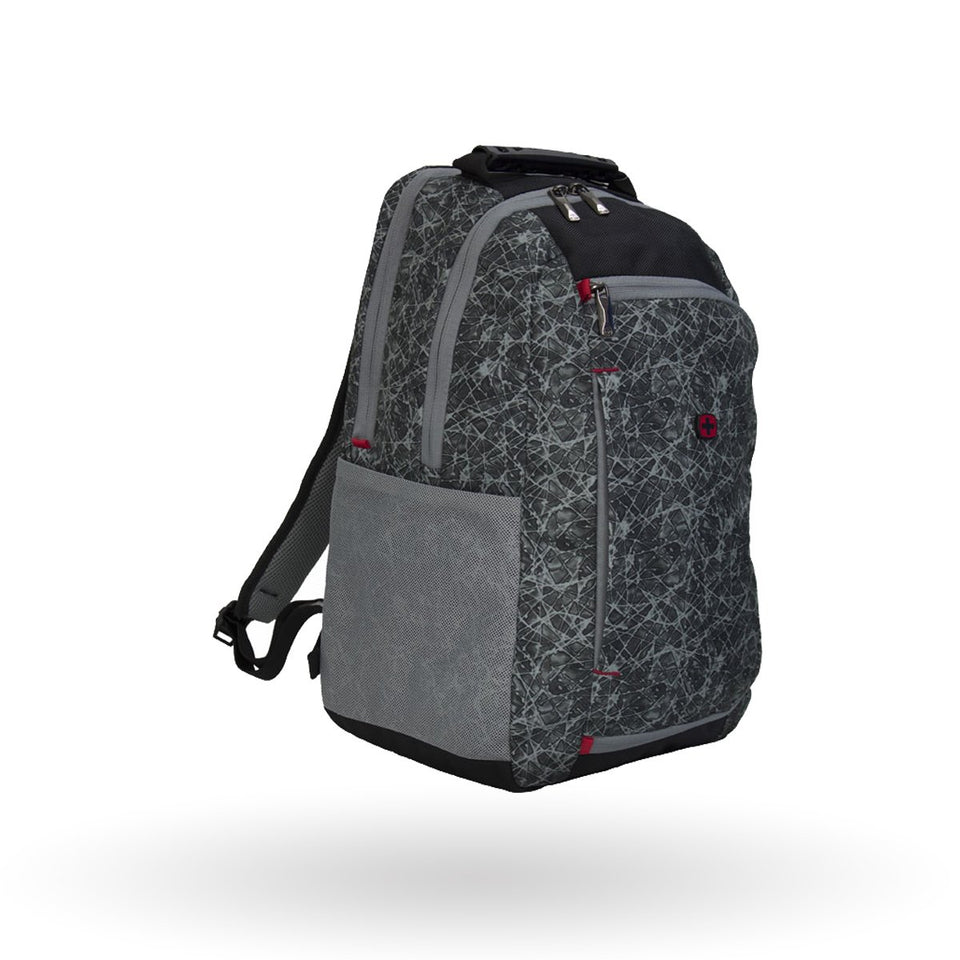 Mochila de viaje Wenger Crisbo, para laptop de 16",605179, color gris, correa pass - thru