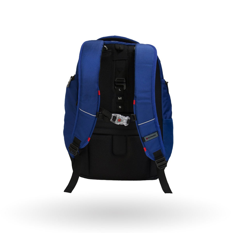 Mochila de viaje Wenger Croby, para laptop de 16", 605180, color azul, correa pass - thru