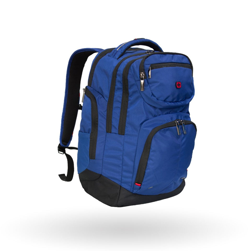Mochila de viaje Wenger Croby, para laptop de 16", 605180, color azul, correa pass - thru