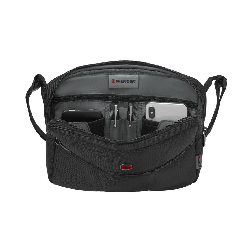 Bolso negro porta-tablet BC Style Sacoche Wenger, para tablet de 10", 610179, organizador inteligente