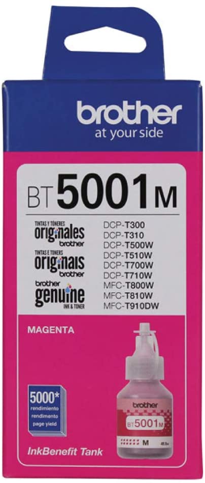 Botella De Tinta Brother Color Magenta Alto Rendimiento/BT-5001M