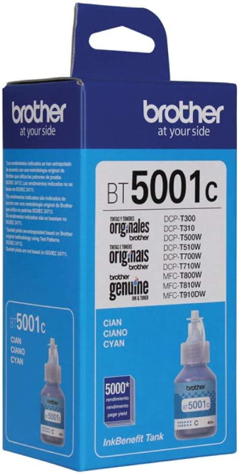 Botella Brother De Tinta Cian 5000pags Ultra/Bt-5001c