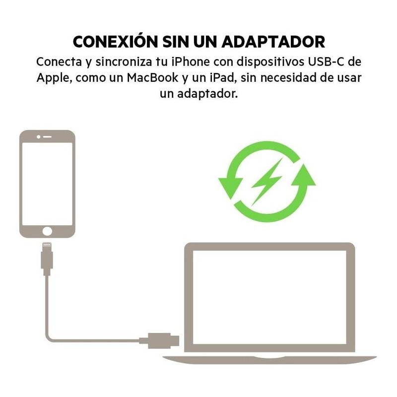 Belkin Cable Usb-c Con Conector Lightning Negro F8j239bt04