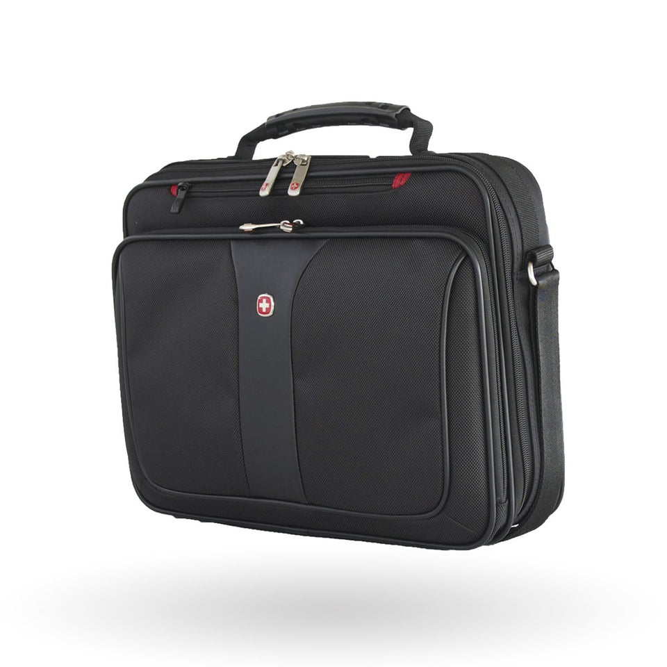 Maletín ejecutivo Wenger Impulse, para laptop de 15.4",67426020, color Negro, interior acolchado, incluye estuche para accesorios