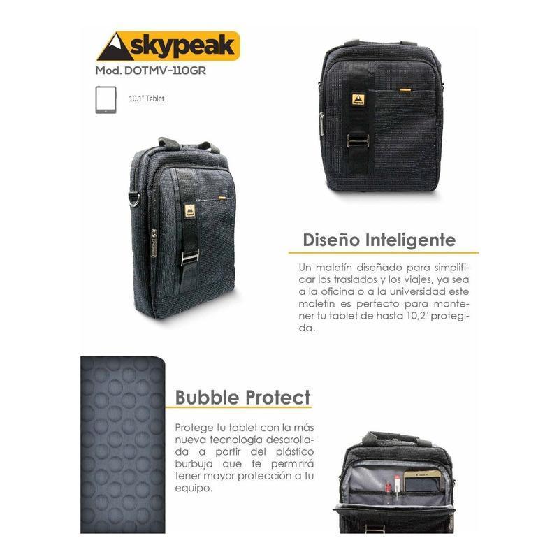 Bolso Maletín Skypeak bolso de hombro cruzado universal para Tablet de 10” de uso diario y de viaje DOTSMV-110BK.