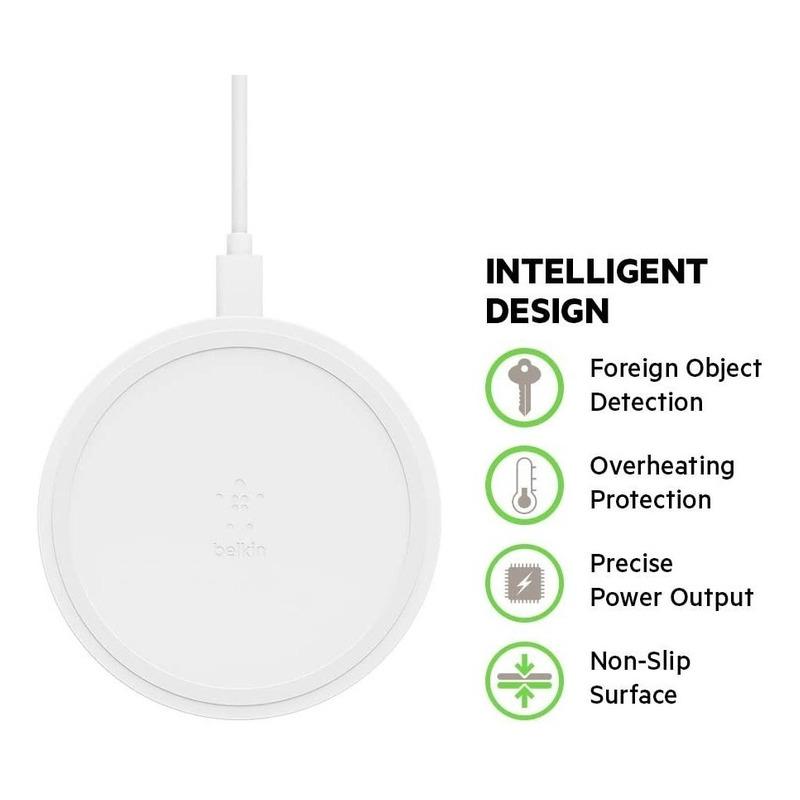 Belkin Soporte Carga Inalámbrica Disco Blanco F7u082ttwht