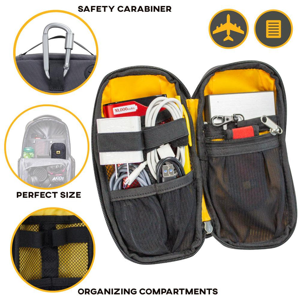 Accesorio Skypeak para mochila , estuche para cables, mouse, cargador, memorias USB, disco duro.APM-102BK