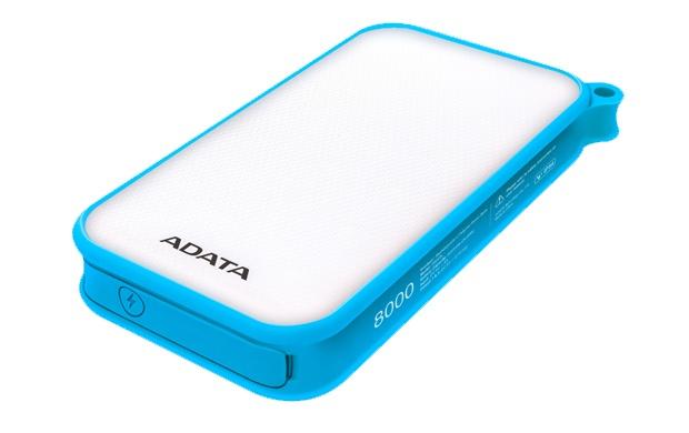 Cargador Portátil Adata PowerBank D8000L, 8000mAh, Azul/Blanco