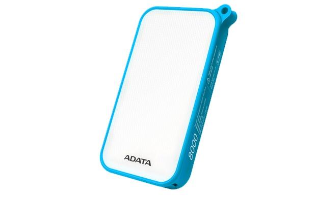 Cargador Portátil Adata PowerBank D8000L, 8000mAh, Azul/Blanco