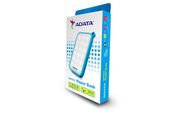 Cargador Portátil Adata PowerBank D8000L, 8000mAh, Azul/Blanco