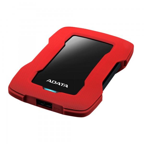 Disco Duro Externo Adata HD330 2.5'', 1TB, USB 3.1, Rojo/Negro, A Prueba de Golpes - para Mac/PC