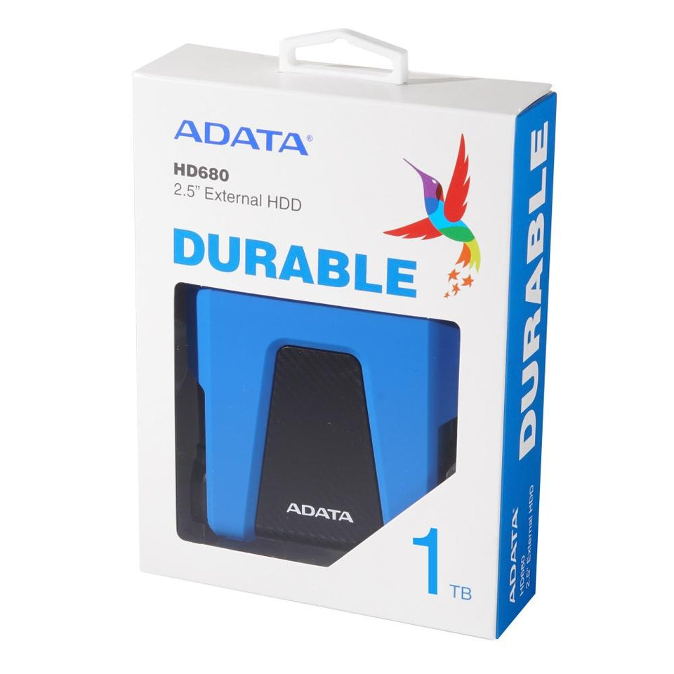 Disco Duro Externo Adata HD680, 1TB, USB, Azul - para Mac/PC