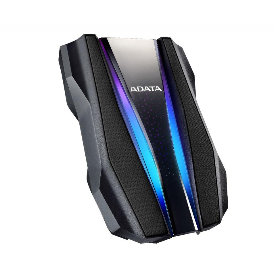 Disco Duro Externo Adata HD770G RGB 2.5", 2TB, USB, Negro, A Prueba de Agua, Polvo y Golpes