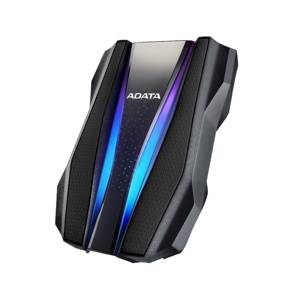 Disco Duro Externo Adata HD770G RGB 2.5", 2TB, USB, Negro, A Prueba de Agua, Polvo y Golpes