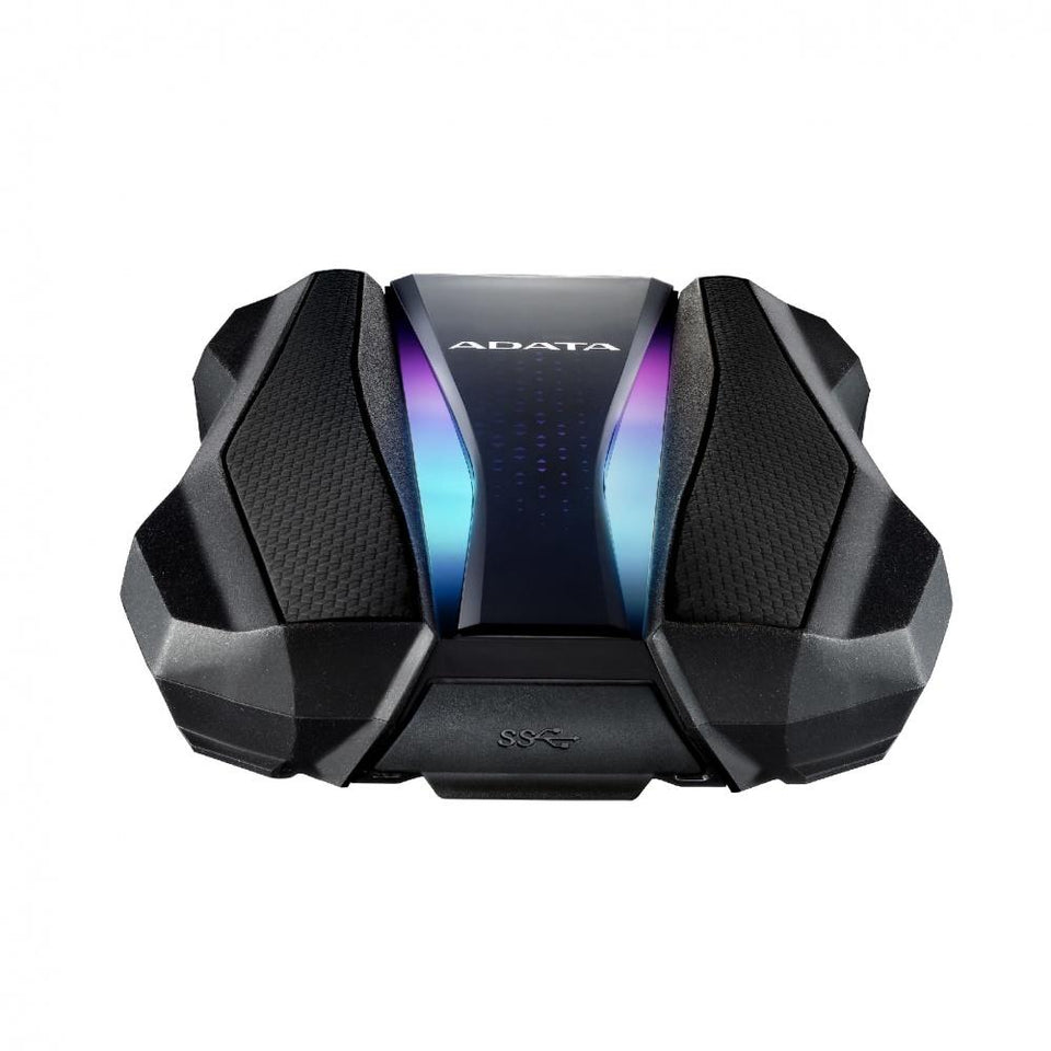 Disco Duro Externo Adata HD770G RGB 2.5", 2TB, USB, Negro, A Prueba de Agua, Polvo y Golpes