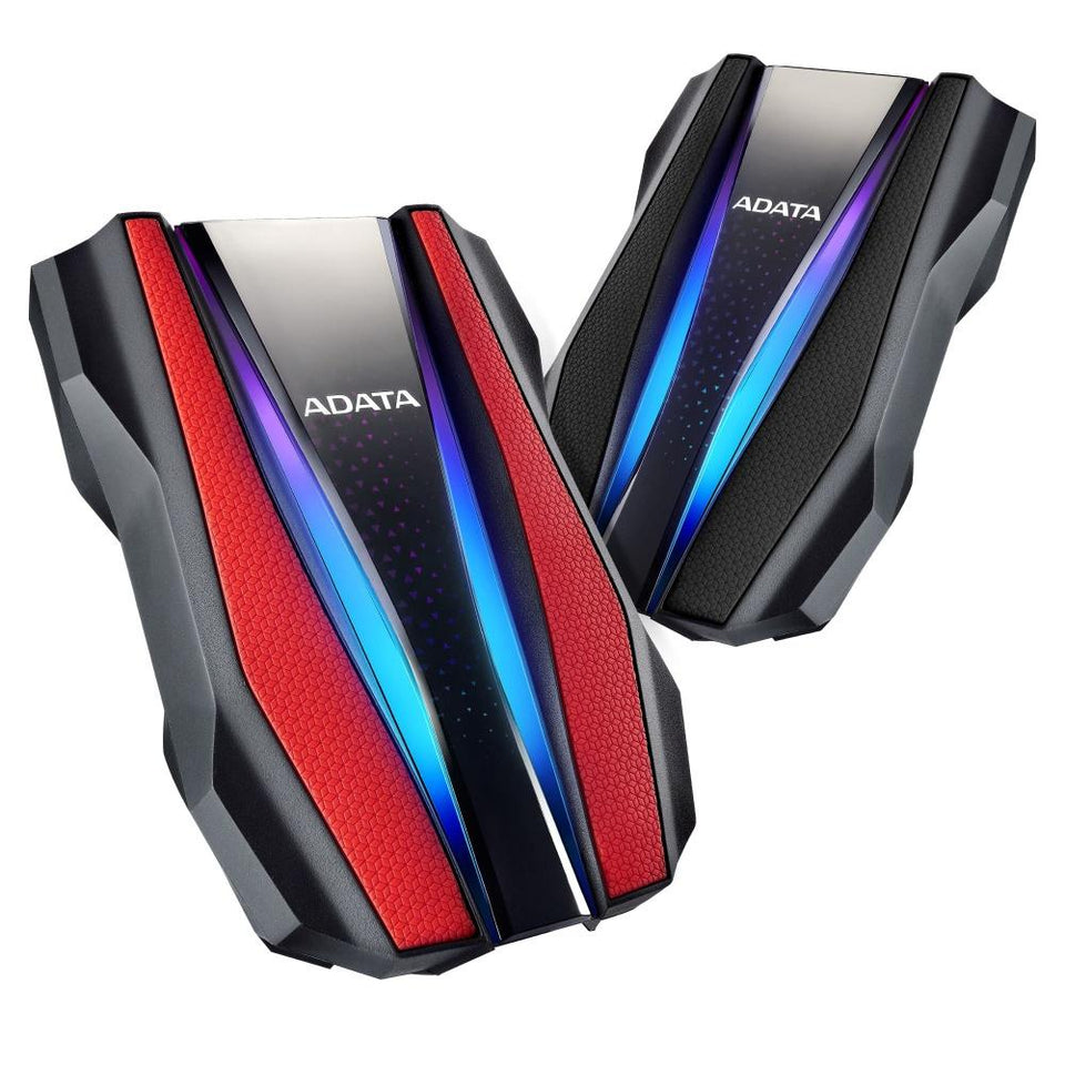 Disco Duro Externo Adata HD770G RGB 2.5", 2TB, USB, Rojo, A Prueba de Agua, Polvo y Golpes