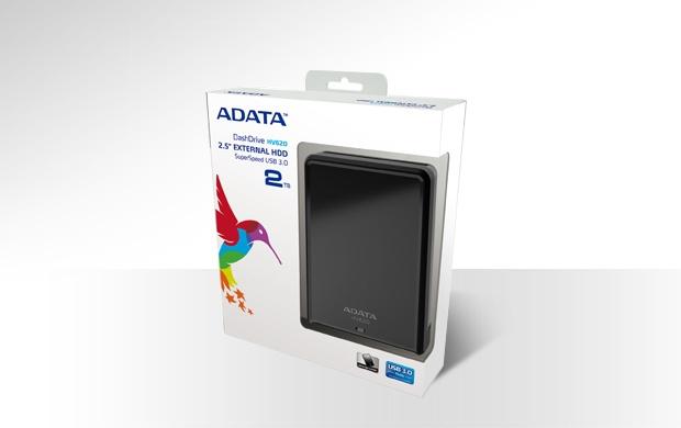 Disco Duro Externo Adata HV620 2.5'', 2TB, USB 3.0, Negro - para Mac/PC