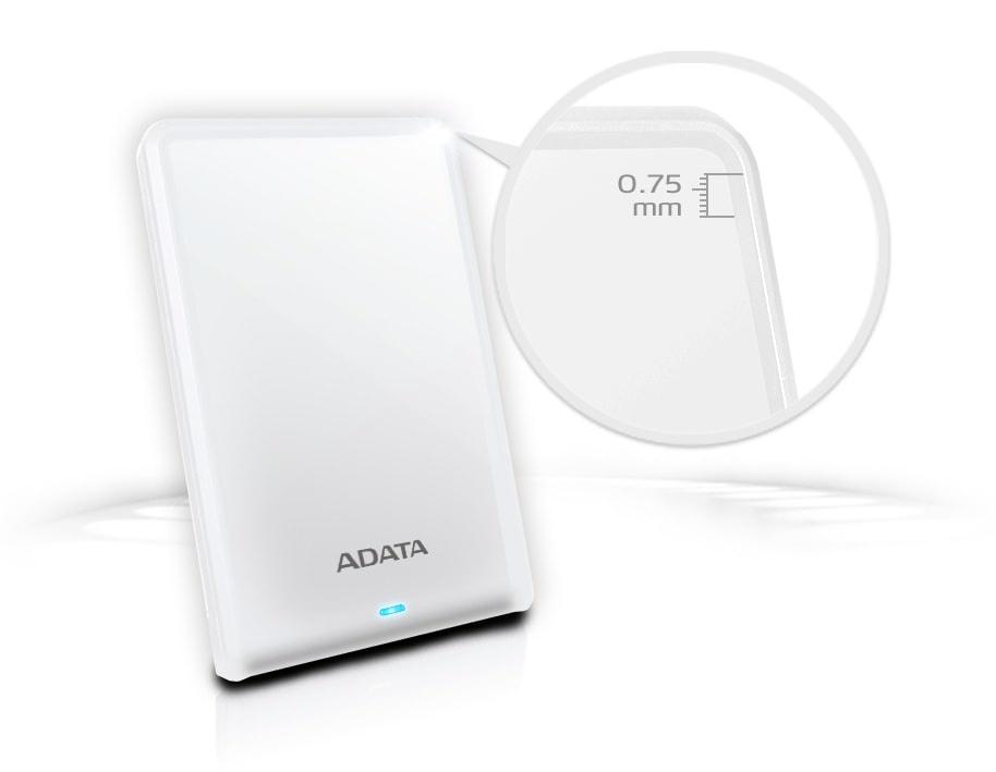 Disco Duro Externo Adata HV620S 2.5", 2TB, USB 3.0, Blanco, A Prueba de Rayones