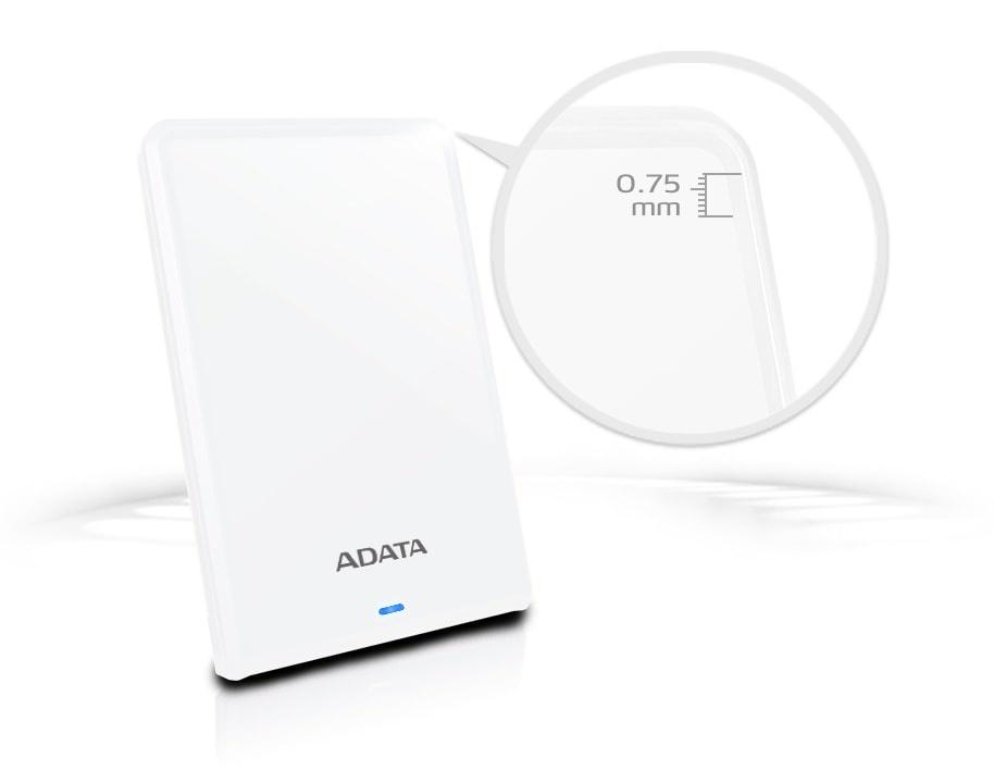 Disco Duro Externo Adata HV620S 2.5", 2TB, USB 3.0, Blanco, A Prueba de Rayones