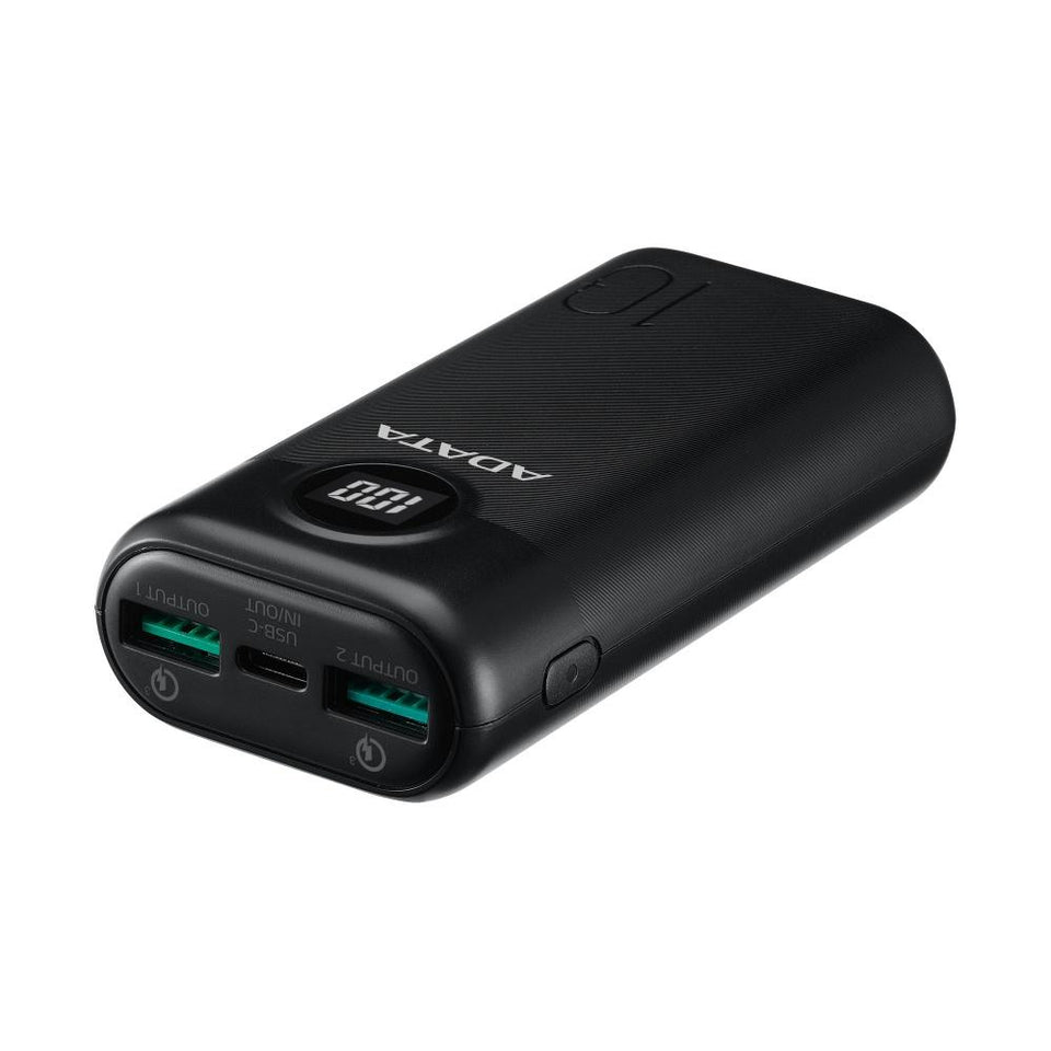 Cargador Portátil Adata P10000QCD, 10.000mAh, Negro