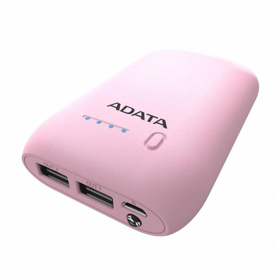 Cargador Portátil Adata P10050, 10.050mAh, Rosa
