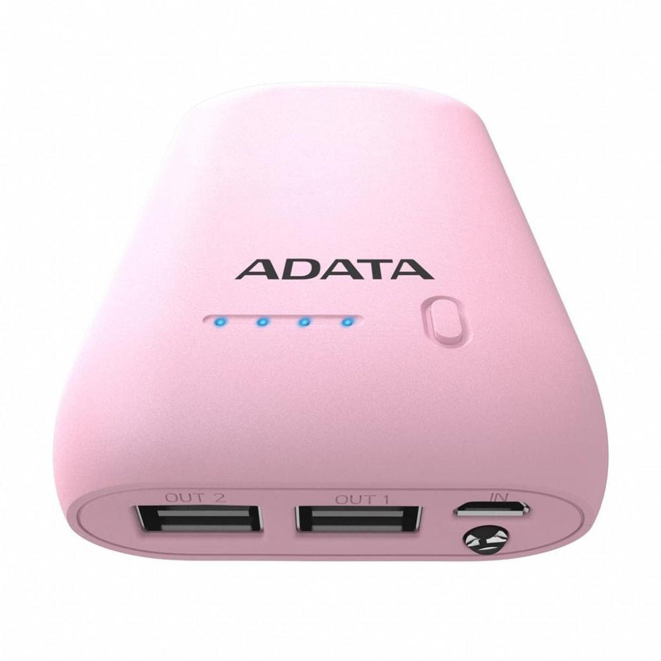 Cargador Portátil Adata P10050, 10.050mAh, Rosa