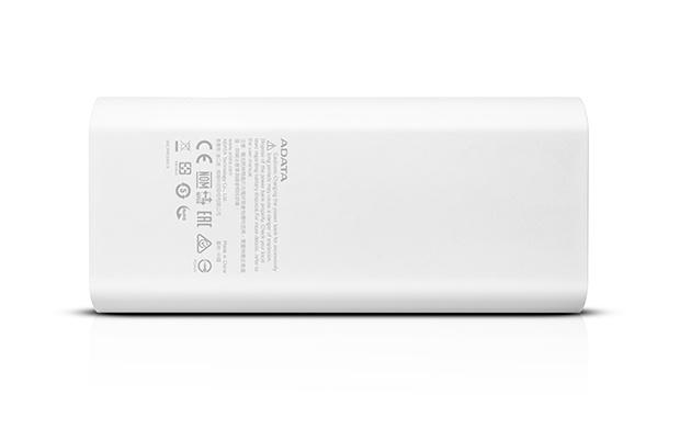 Cargador Portátil Adata PowerBank P12500D, 12.500mAh, Blanco