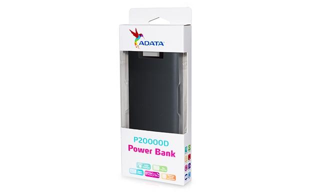 Cargador Portátil Adata Power Bank P20000D, 20000mAh, Negro