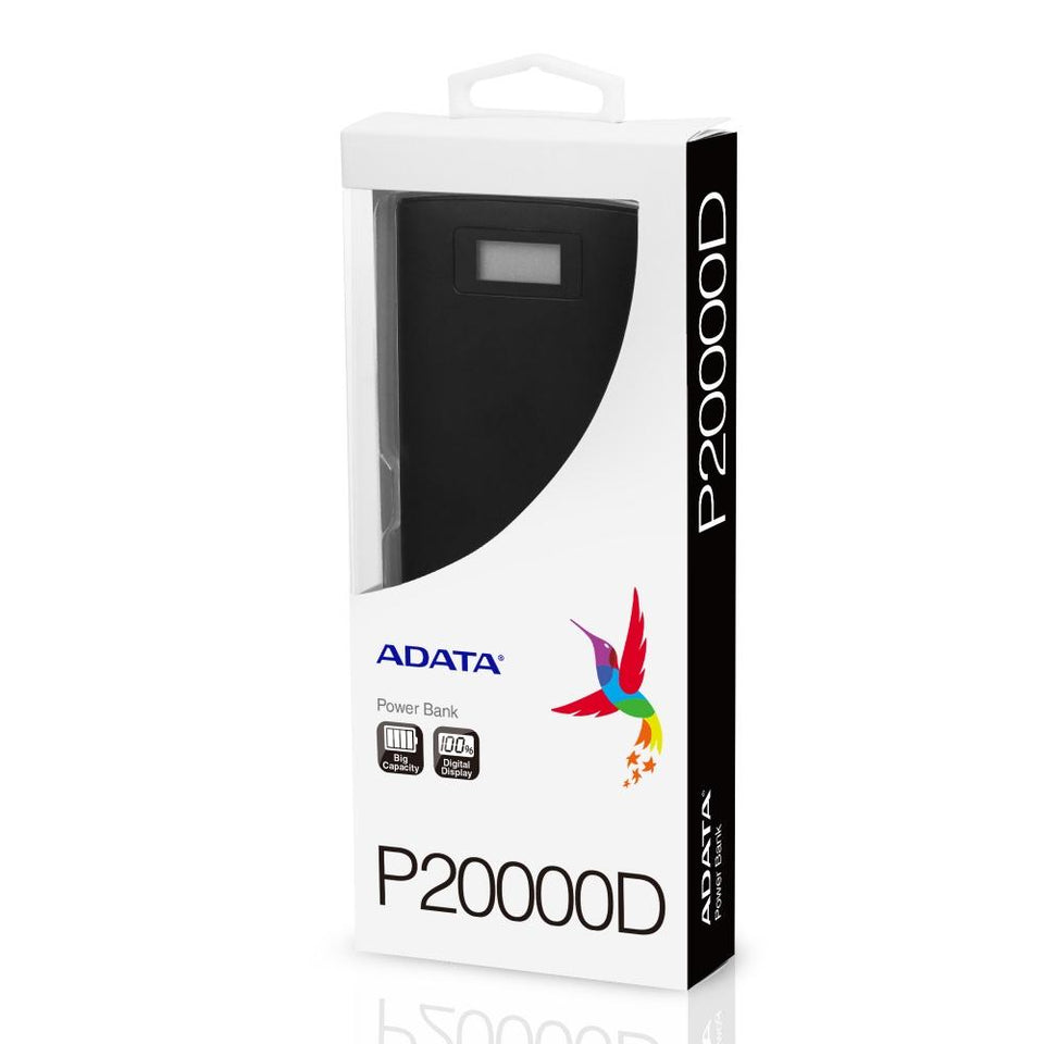 Cargador Portátil Adata Power BANK P20000D, 20000mAh, Amarillo