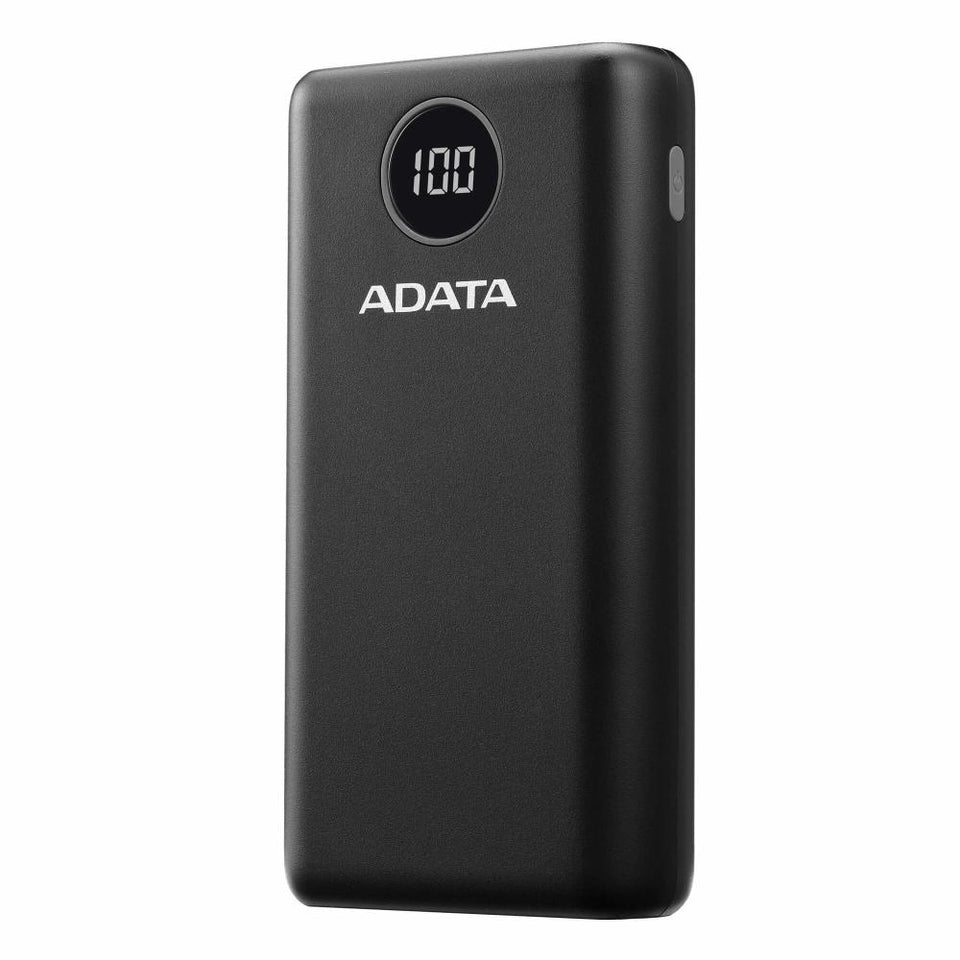 Cargador Portátil Adata P20000QCD, 20.000mAh, Negro