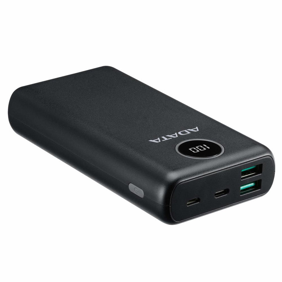 Cargador Portátil Adata P20000QCD, 20.000mAh, Negro